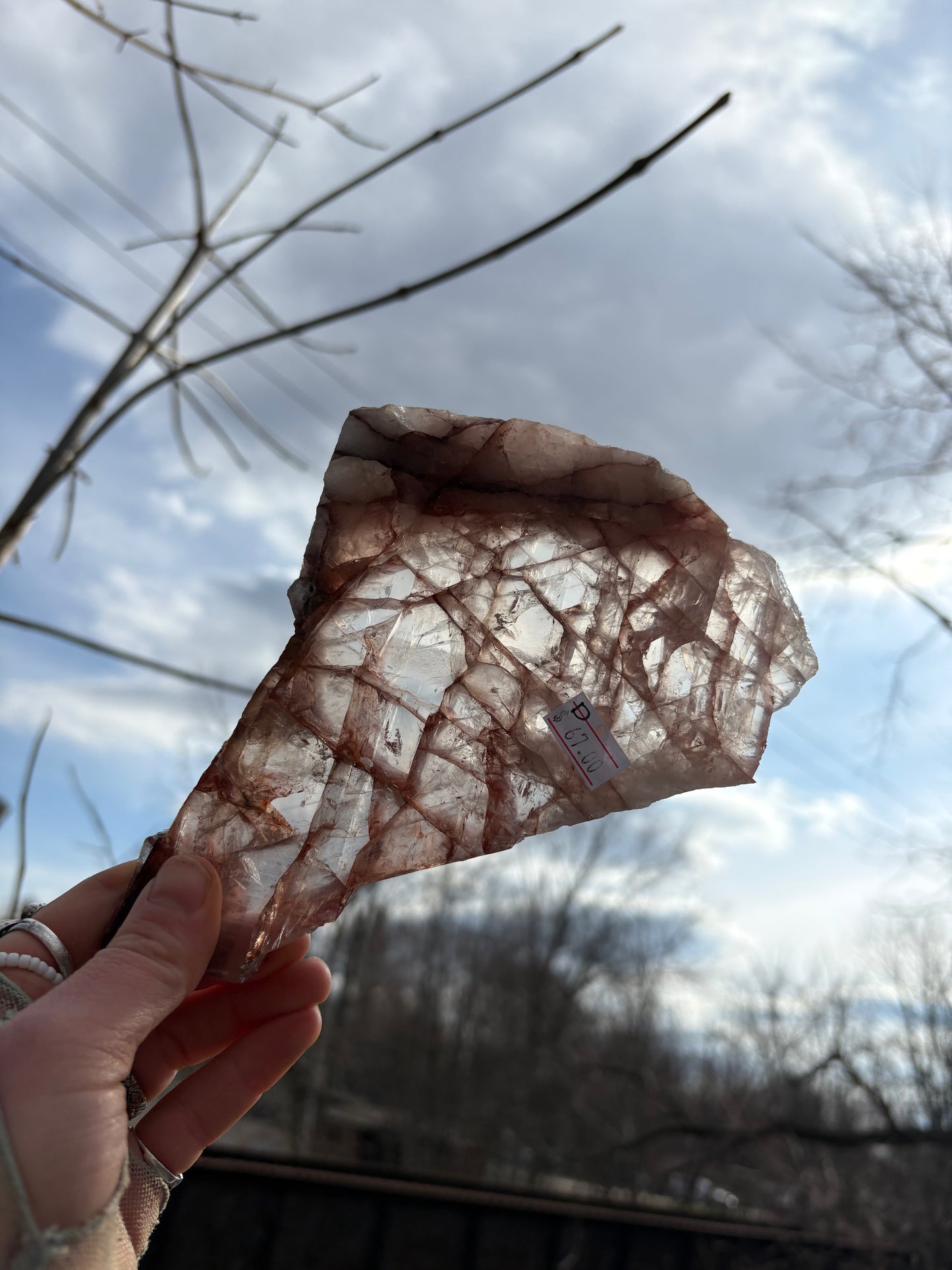 Fire Quartz Slab – Grounding & Focus Crystal | Hematoid Quartz