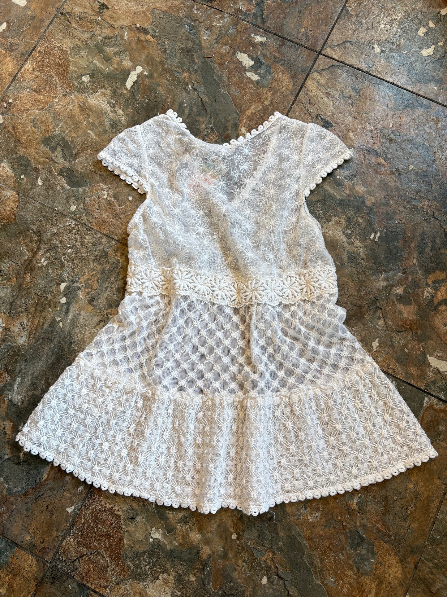 White Lace VNeck Top