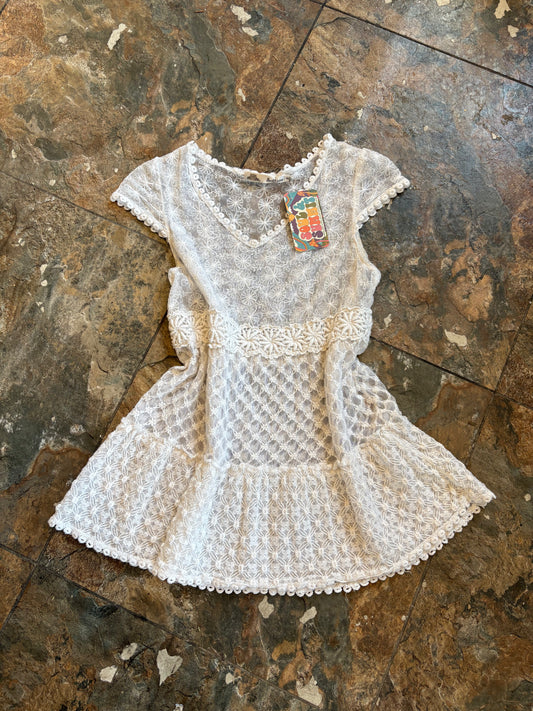 White Lace VNeck Top