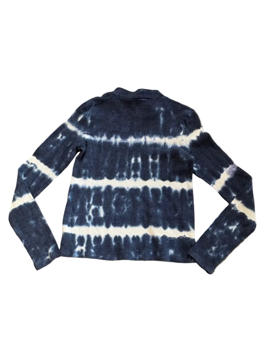 American Eagle Blue Tie Dye Thermal Shirt Size XS