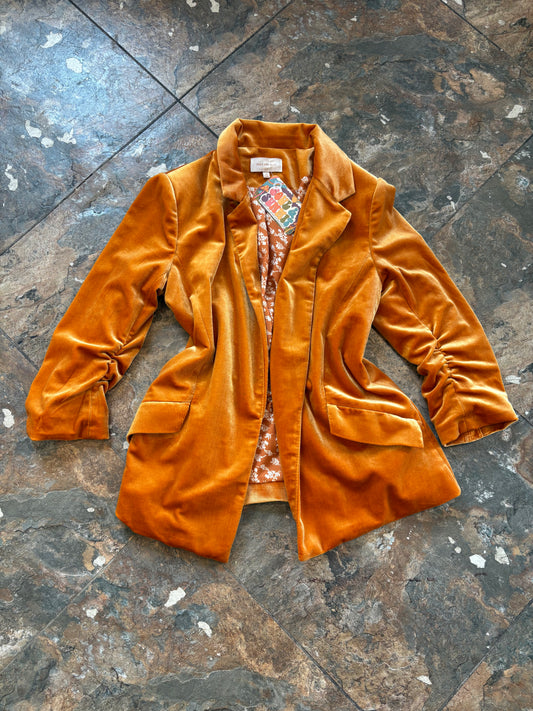Gold Velvet Blazer size XS