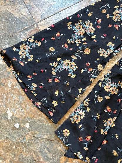 Flowy Black Floral Dress
