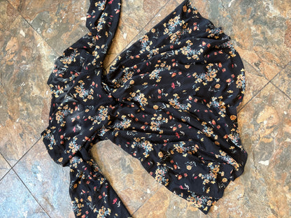 Flowy Black Floral Dress