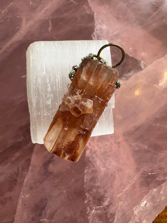 Aragonite handmade pendant brings out your inner star