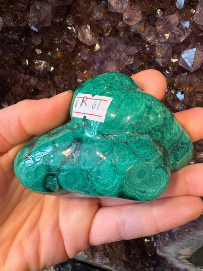 Malachite Freeform – Hand-Polished | Deep Green Crystal for Heart Chakra Healing & Transformation
