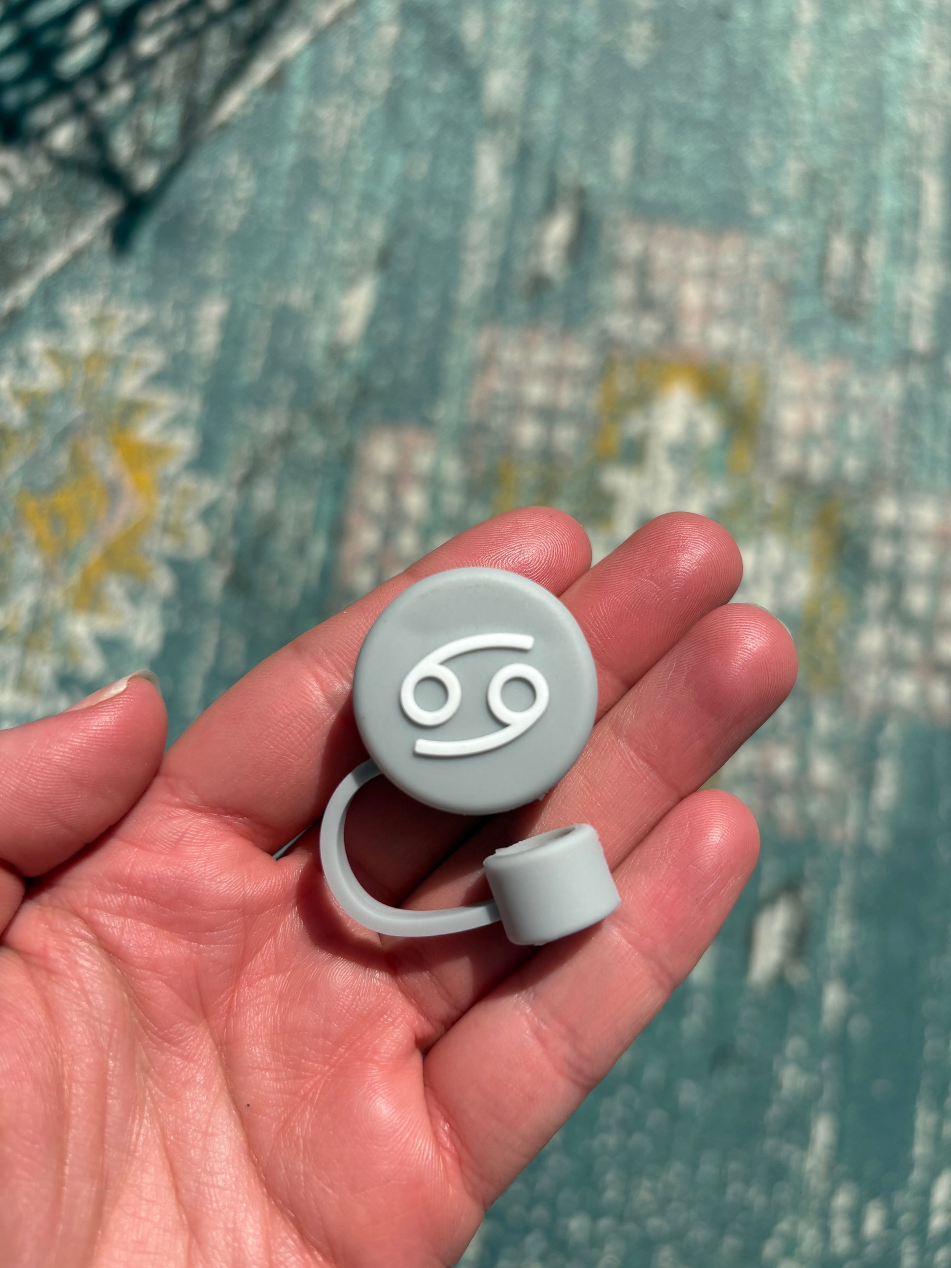 Zodiac Sign Silicone Straw Lid