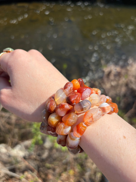 Carnelian Tumbled Bracelet