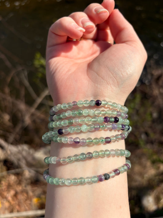 Fluorite 4 mm Bracelet
