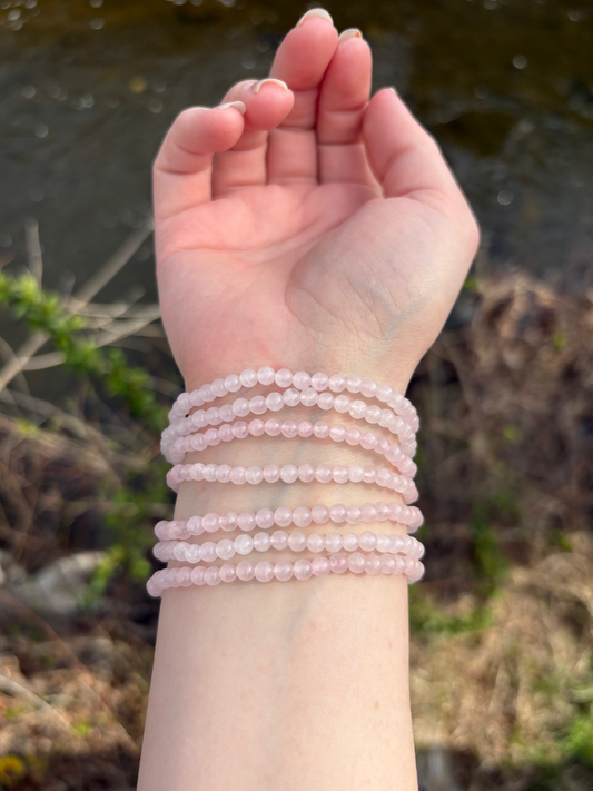 Rose Quartz Bracelet 4mm