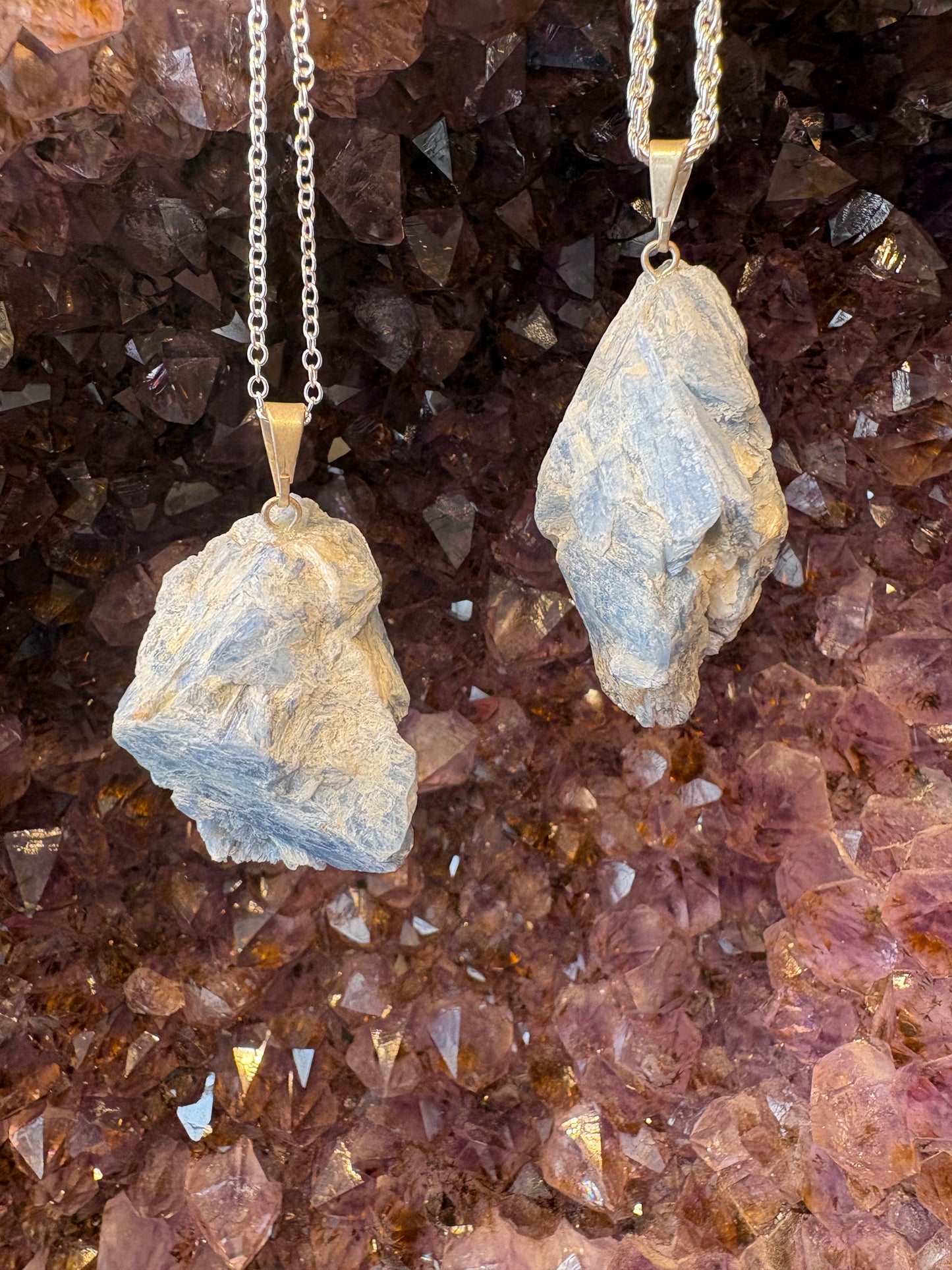 Raw Blue Kyanite Pendant