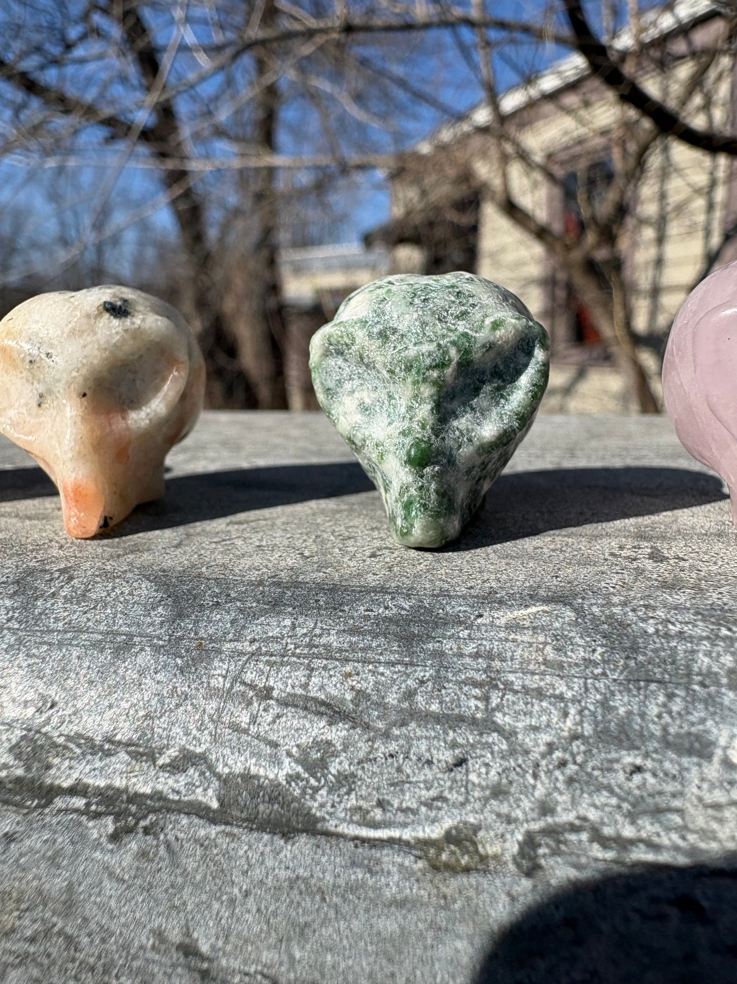 Alien Head Crystal Carving