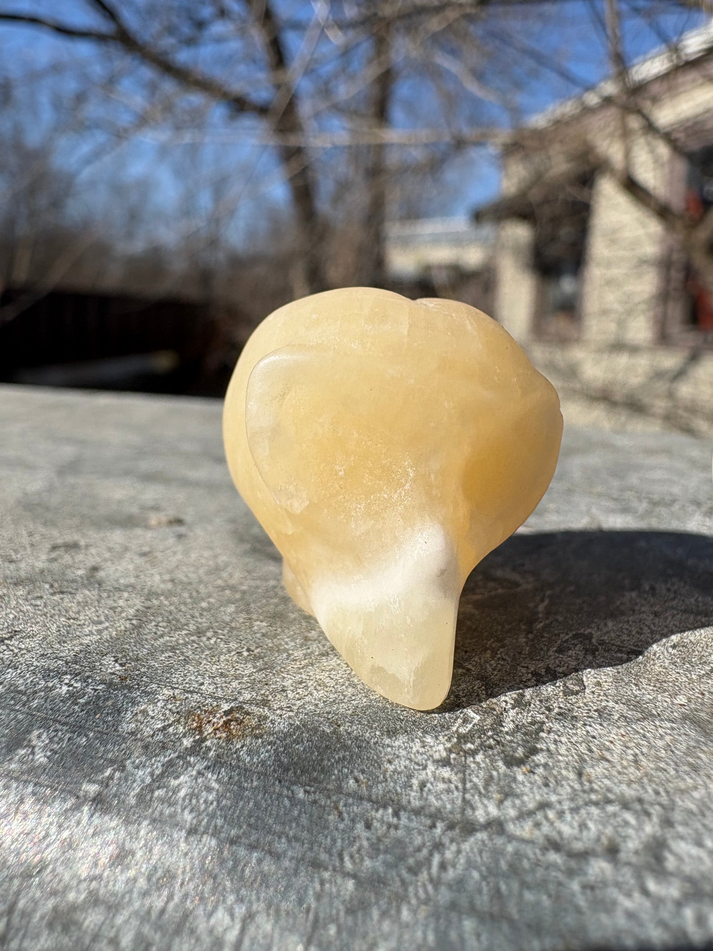 Alien Head Crystal Carving