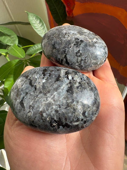 Larvikite Palm Stone
