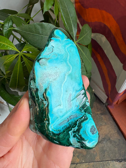 Malachite Freeform – Hand-Polished | Deep Green Crystal for Heart Chakra Healing & Transformation