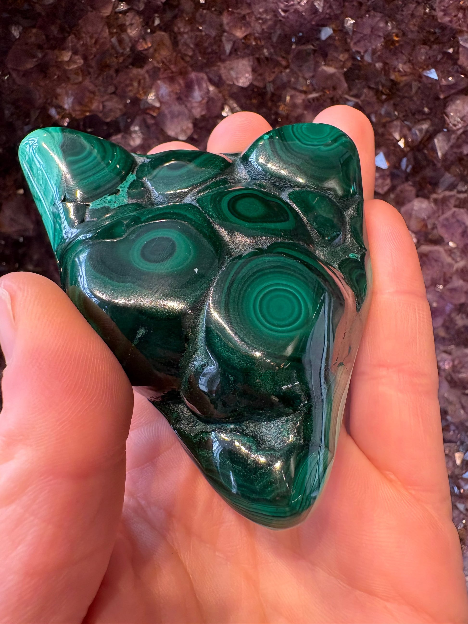 Malachite Freeform – Hand-Polished | Deep Green Crystal for Heart Chakra Healing & Transformation