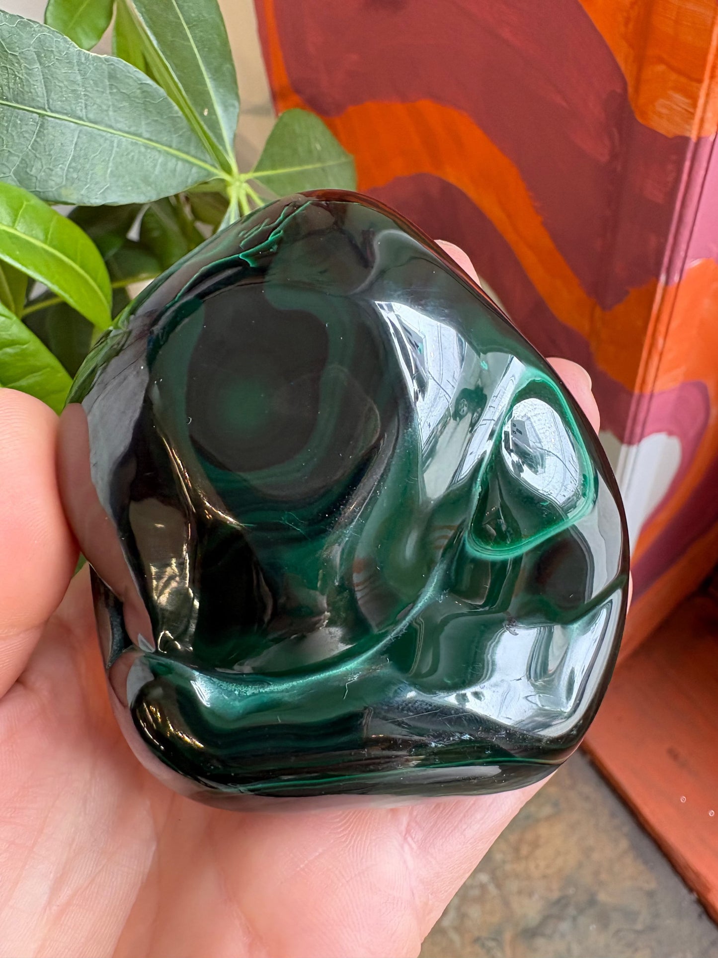 Malachite Freeform – Hand-Polished | Deep Green Crystal for Heart Chakra Healing & Transformation
