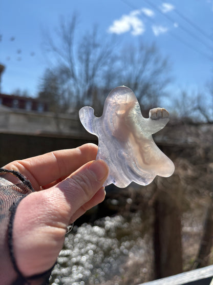 Ghost flat Lavender Fluorite