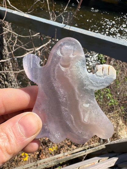 Ghost flat Lavender Fluorite