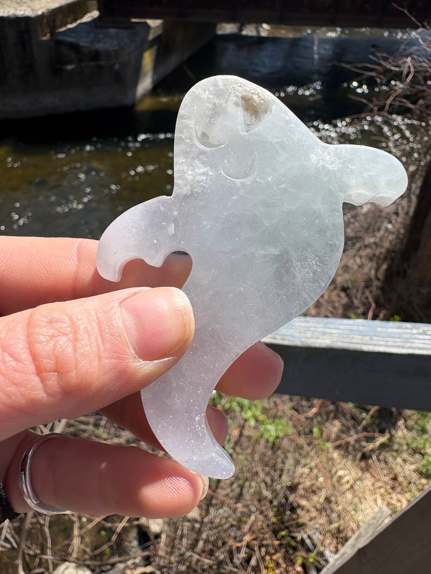 Ghost flat Lavender Fluorite