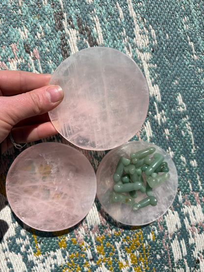 Rose Quartz Offering Bowl/Plate