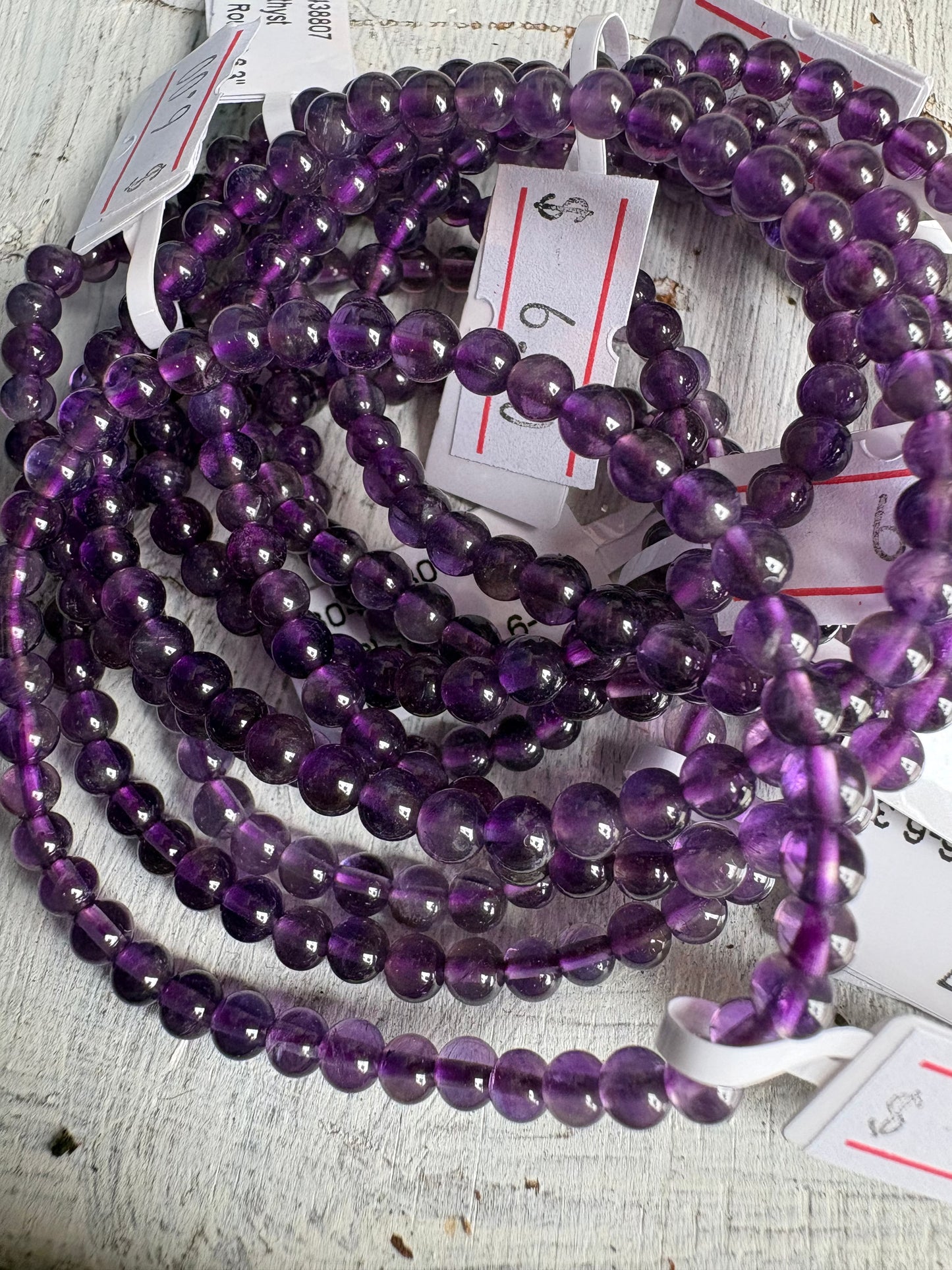 Delicate Amethyst Kid’s 4mm Bracelet with small purple beads for calmness and emotional support