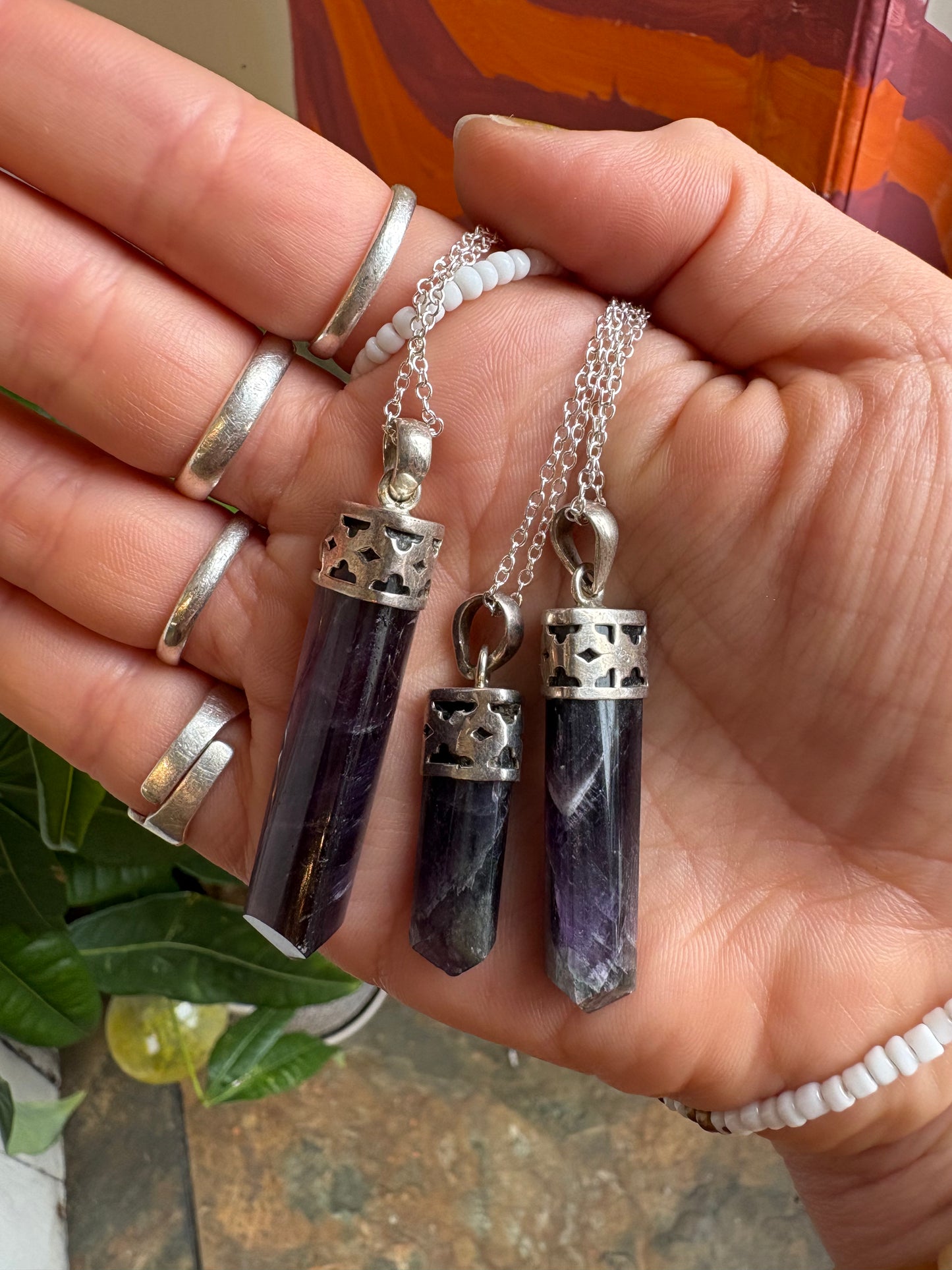 Amethyst Polished Point Pendant