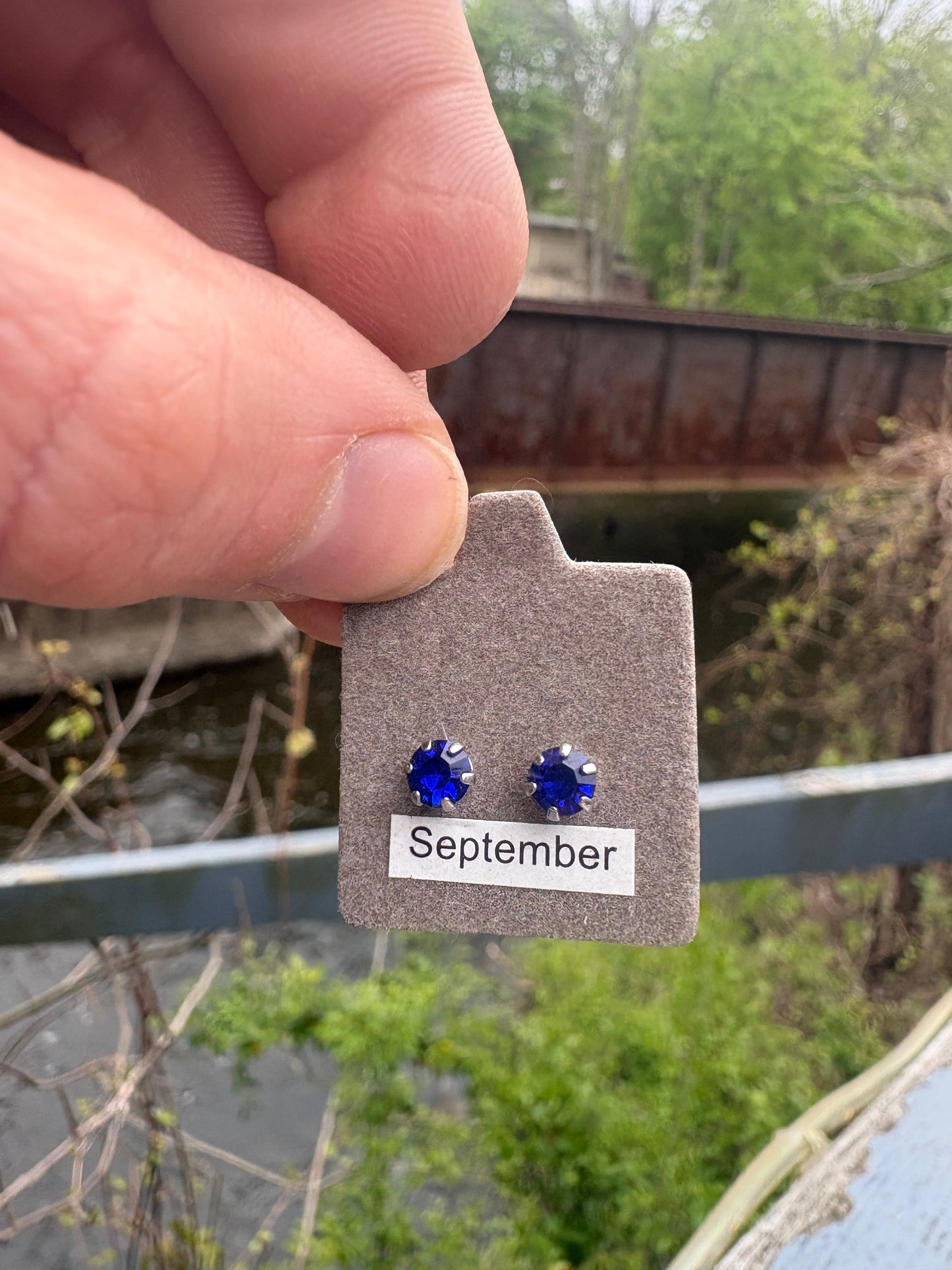 Birthstone Earring Set – Sterling Silver Dipped Crystal Stud Collection
