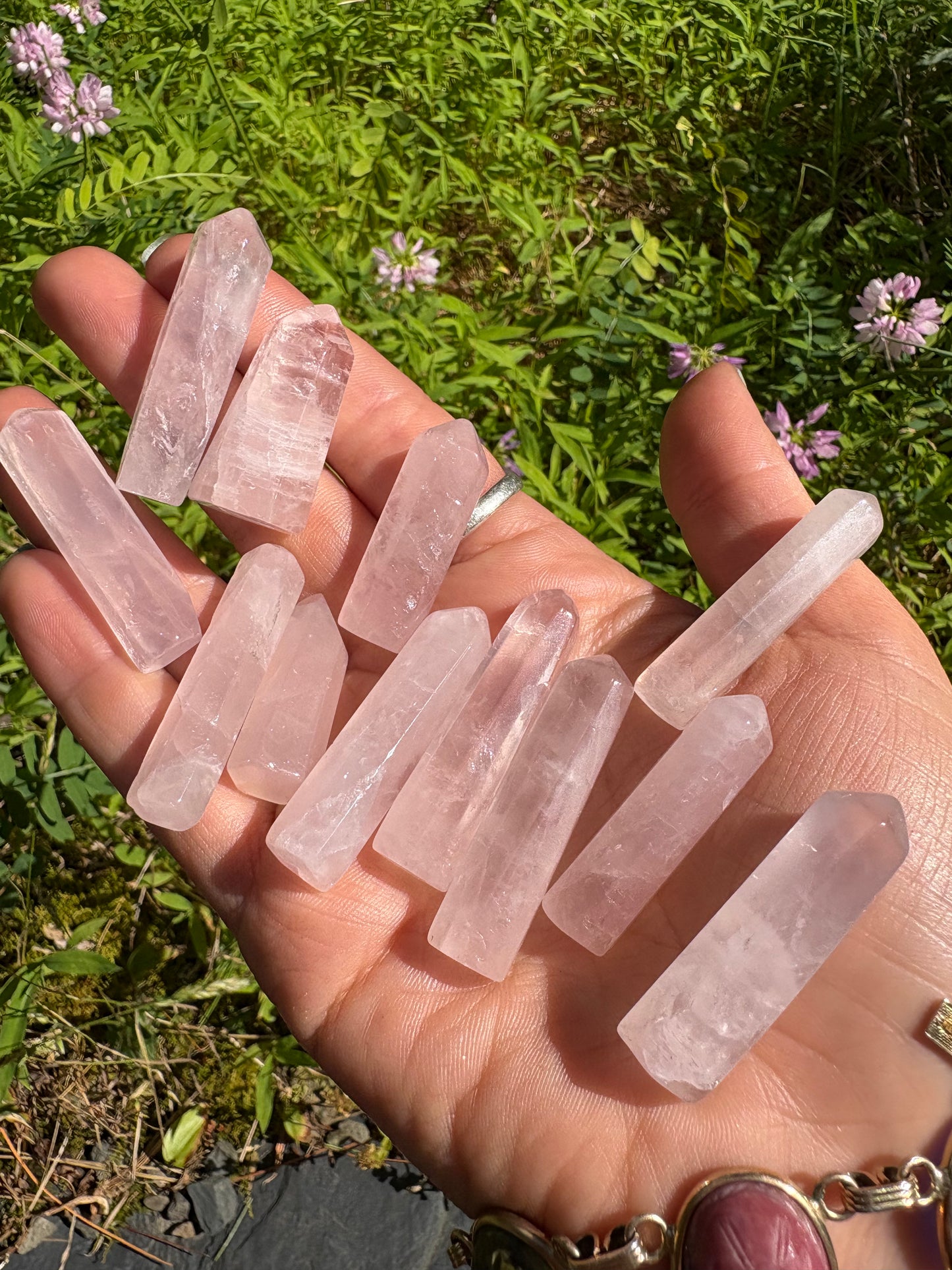Mini Rose Quartz Tower – Self Love & Healing Crystal (1–2”)