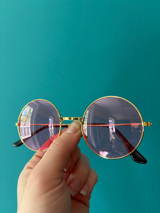 *Gold rimmed Sunglasses