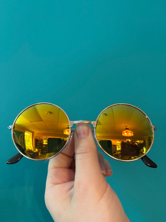 *Silver rimmed sunglasses
