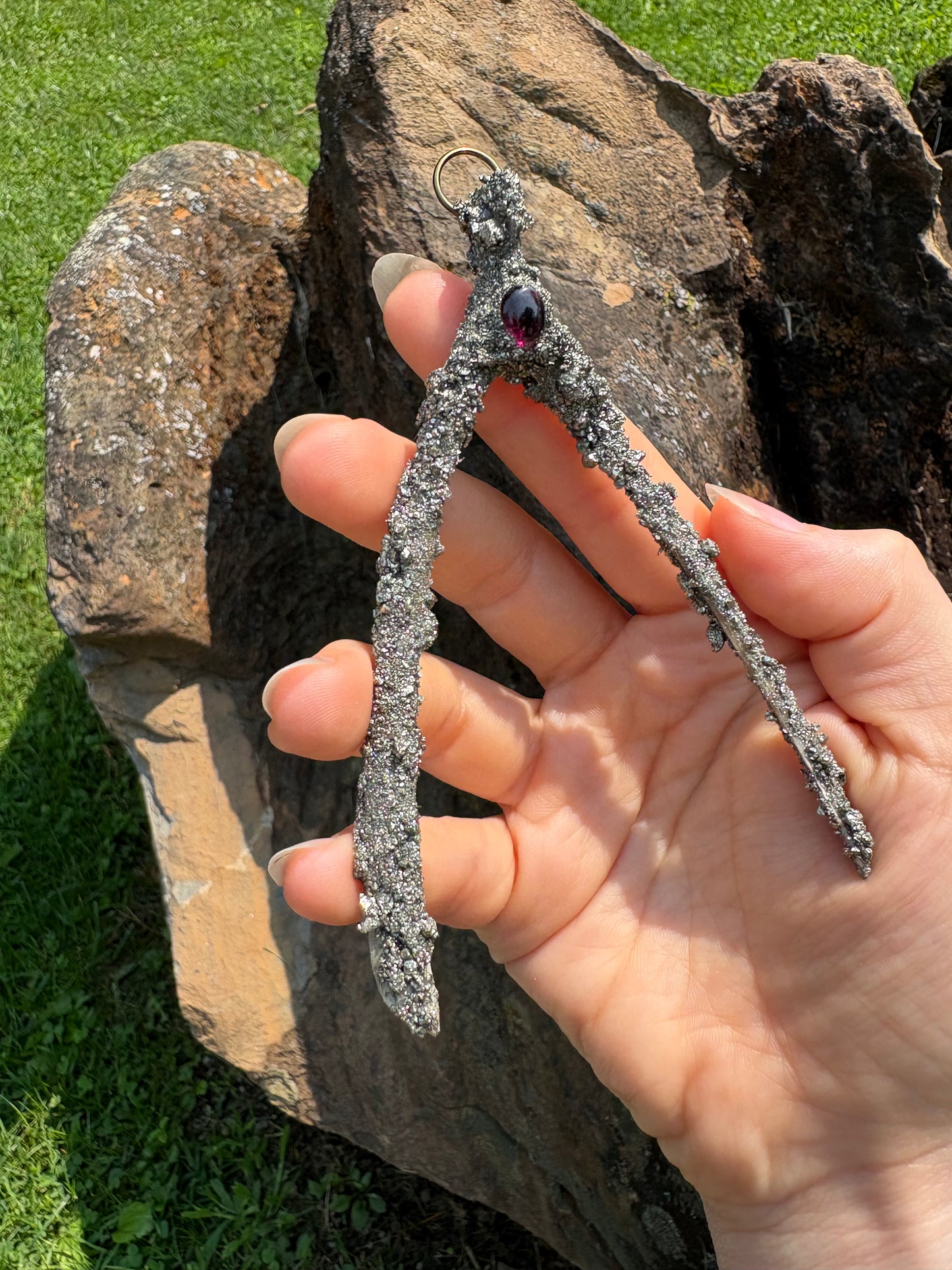 Grounded Wishes- Wishbone Amulet Handmade Talisman