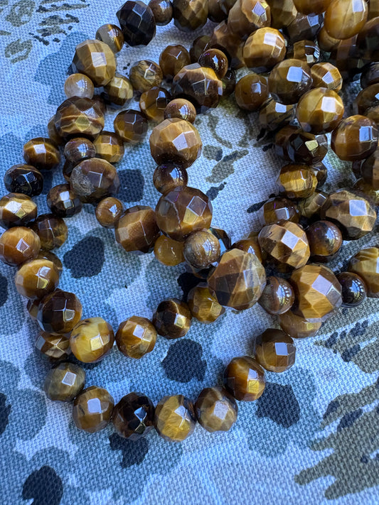 Tiger’s eye faceted 8 mm Bracelet