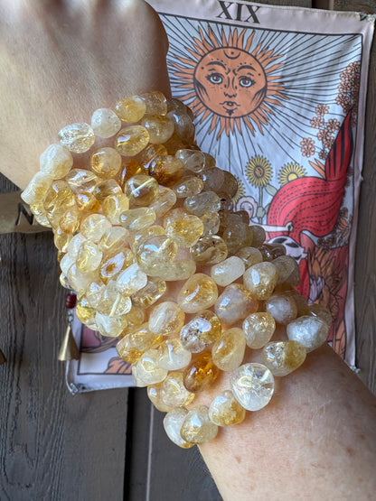 Citrine tumbled 8-10mm Bracelet