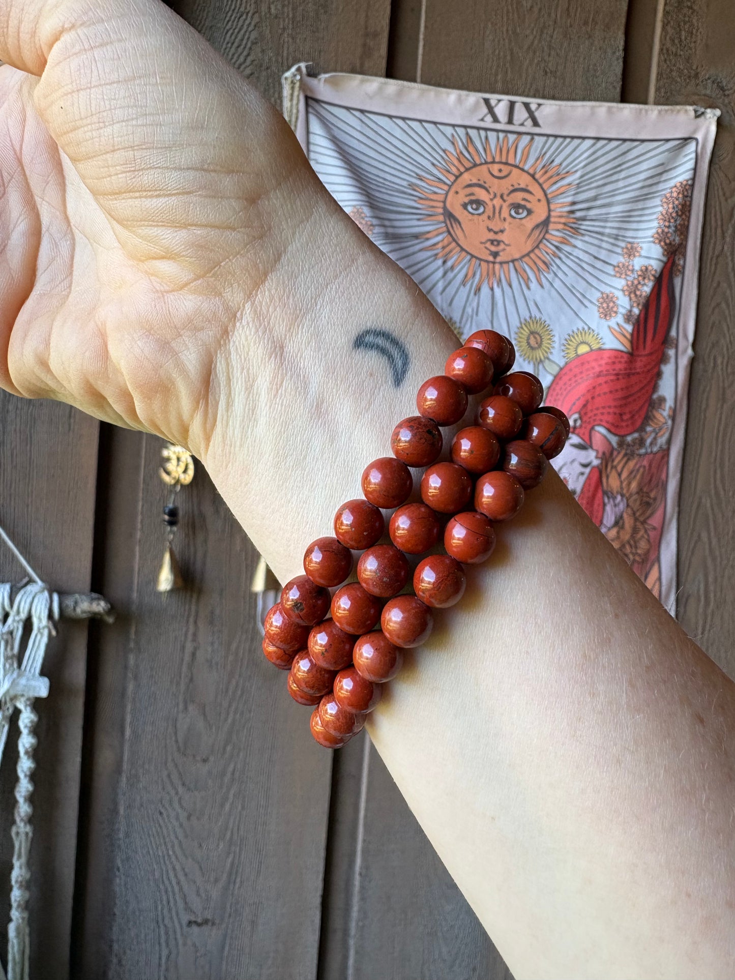 Red Jasper Bracelet – Grounding, Strength & Protection | 8mm Beads