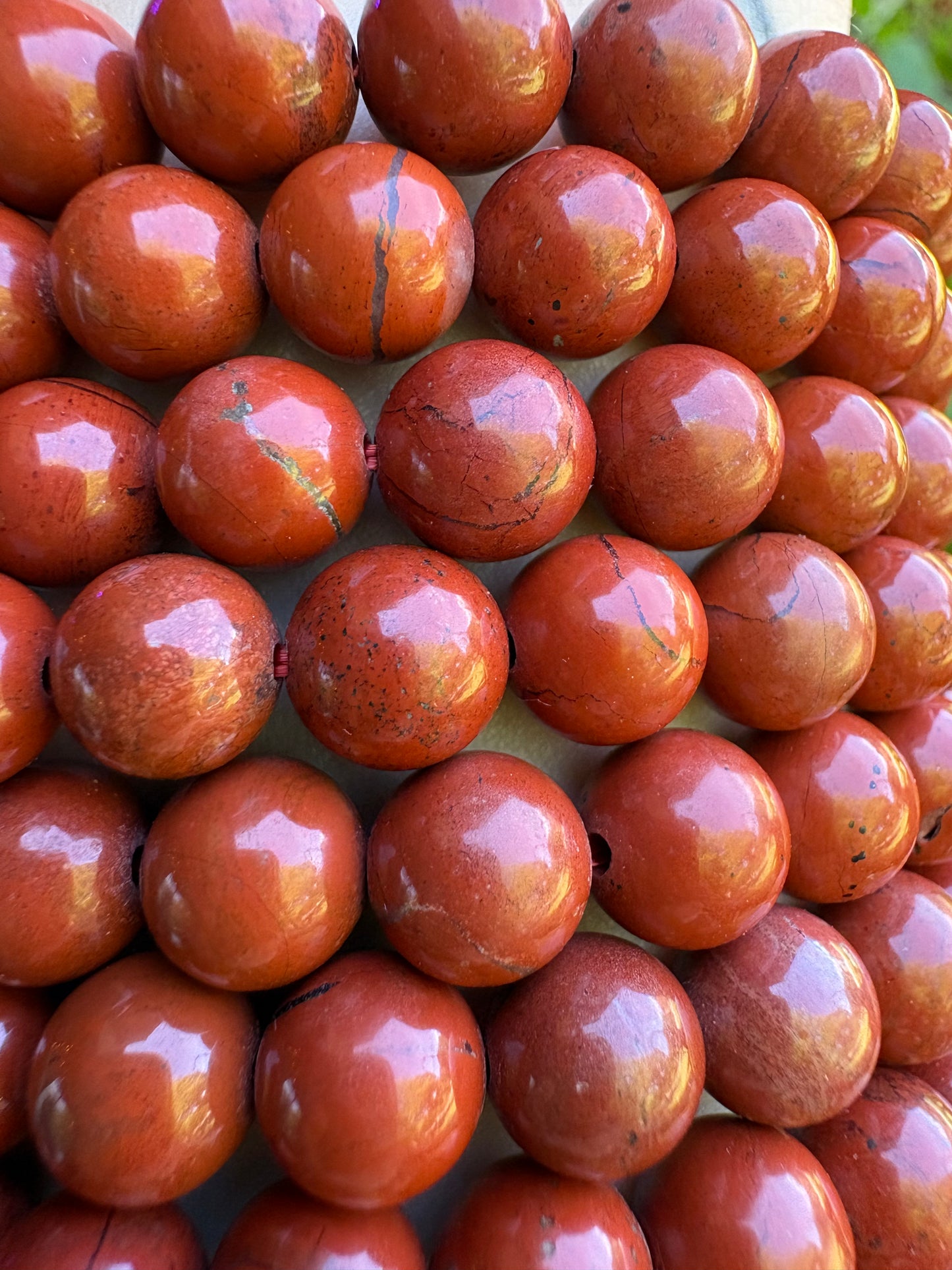 Red Jasper Bracelet – Grounding, Strength & Protection | 8mm Beads