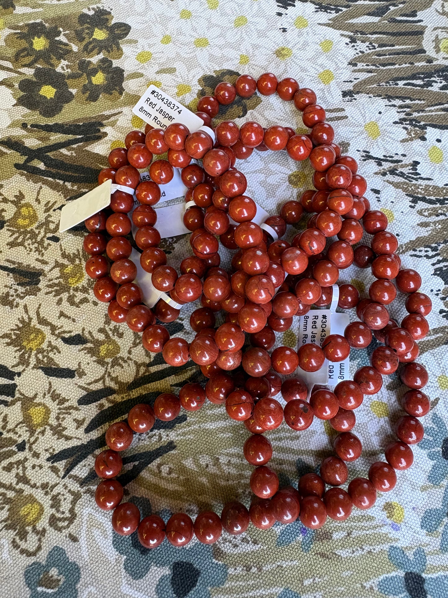 Red Jasper Bracelet – Grounding, Strength & Protection | 8mm Beads