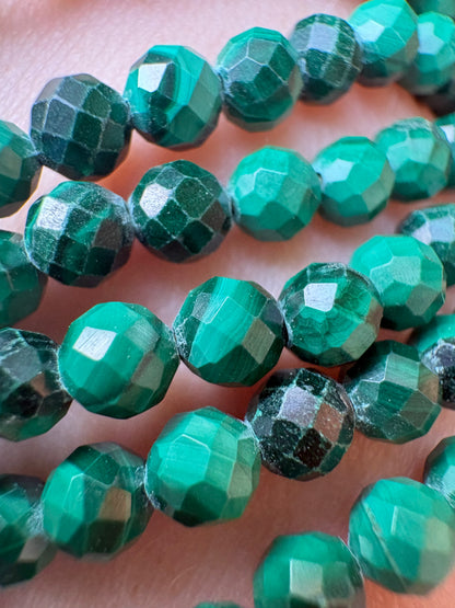 Malachite faceted 4mm Bracelet