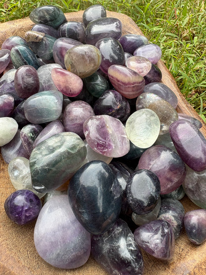 Rainbow Fluorite Tumble – Focus, Clarity & Energy Balancing Crystal
