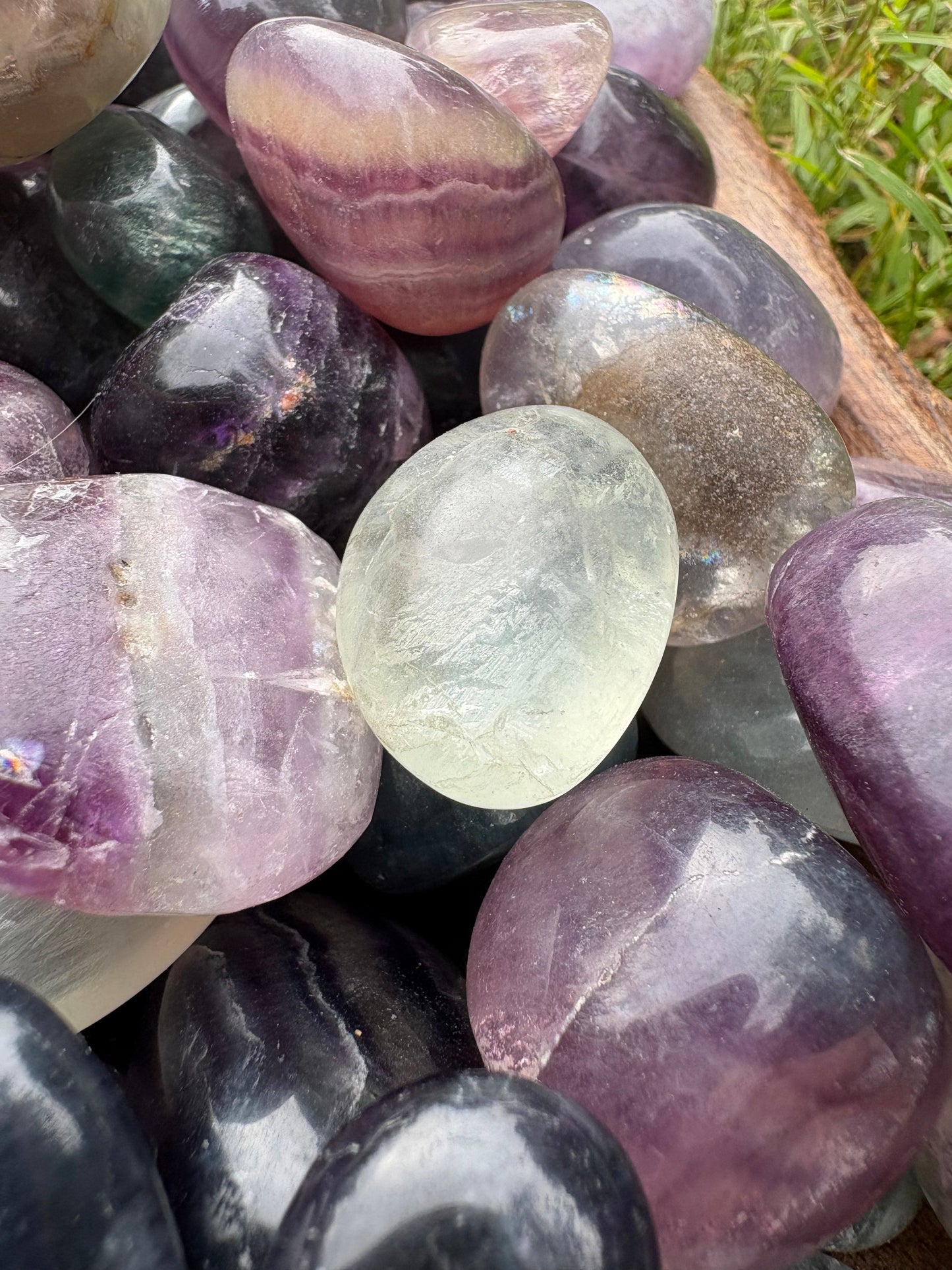 Rainbow Fluorite Tumble – Focus, Clarity & Energy Balancing Crystal