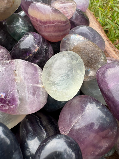 Rainbow Fluorite Tumble – Focus, Clarity & Energy Balancing Crystal