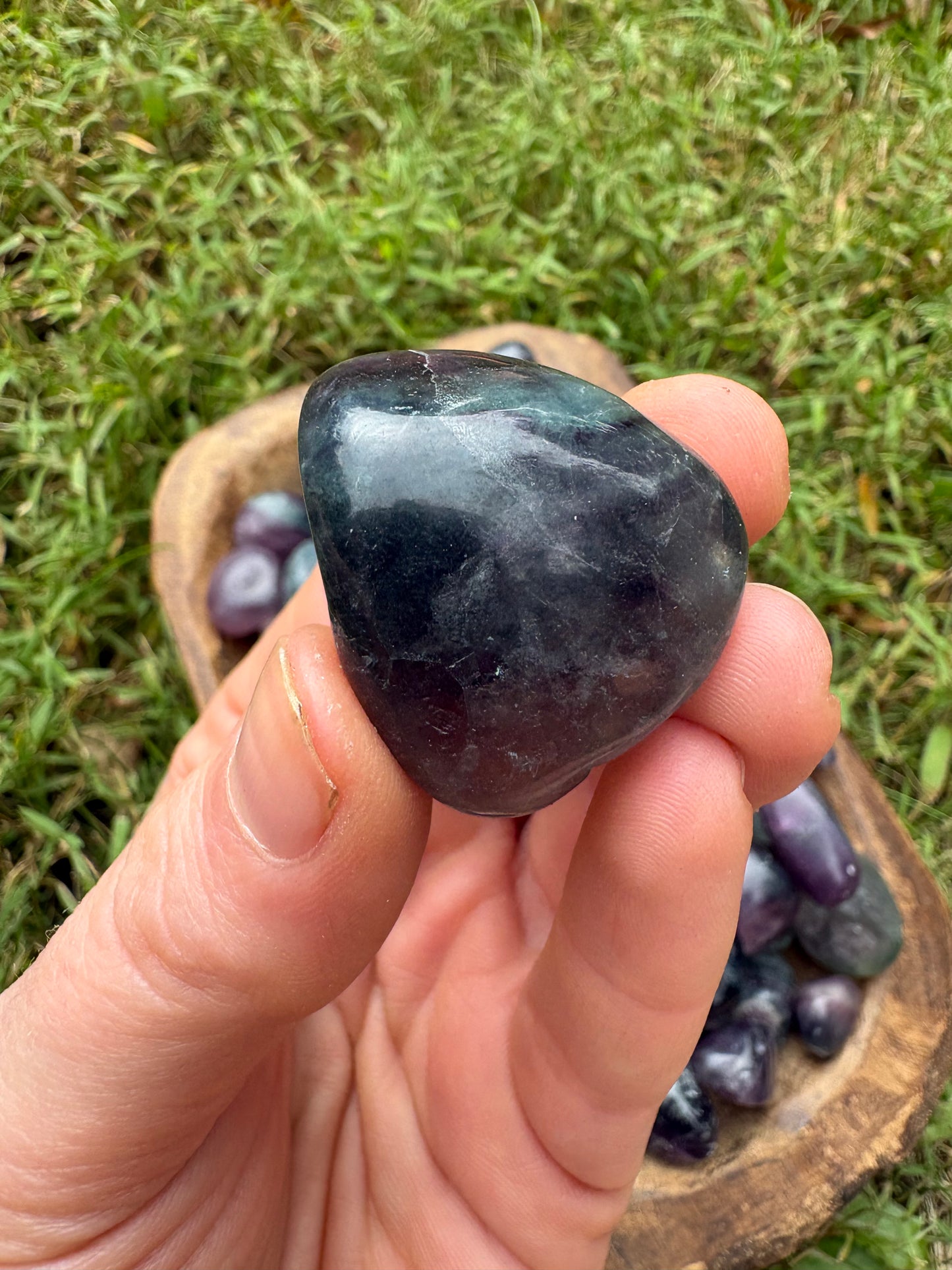 Rainbow Fluorite Tumble – Focus, Clarity & Energy Balancing Crystal
