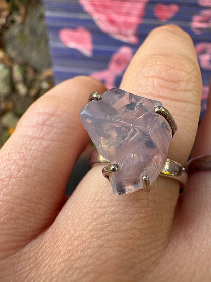 Lavender Quartz Ring – Serenity, Intuition & Spiritual Connection