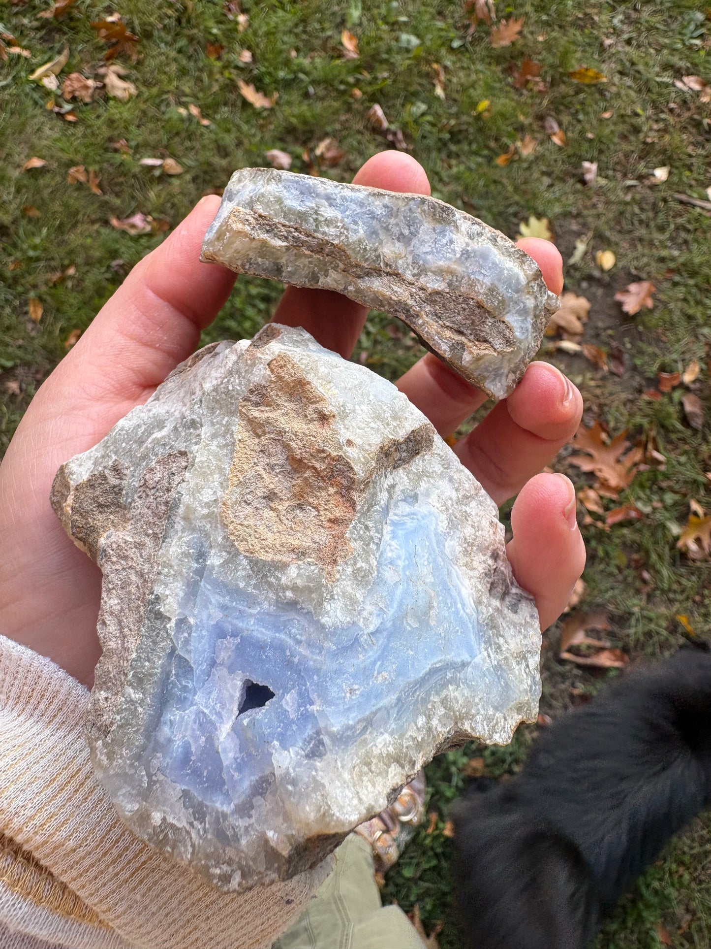 Raw Blue Lace Agate Crystal – Serenity, Gentle Communication & Inner Peace