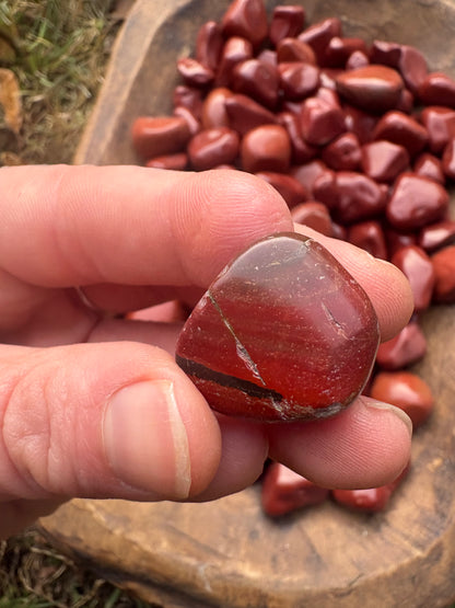 Red Jasper Tumbled Stone – Grounding, Courage & Vitality