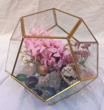 Crystal Geode Terrarium Angel Aura and Quartz - Divinity Depth