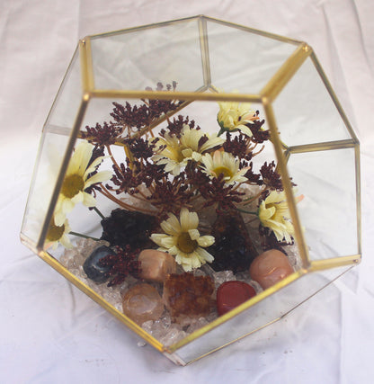 Crystal Geode Terrarium Heat Treated Citrine - Forged Flame