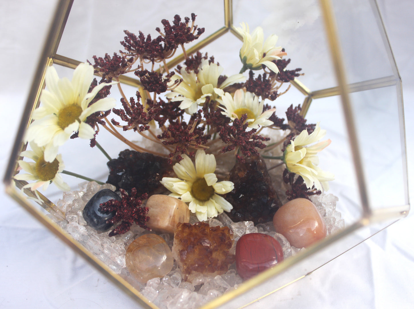 Crystal Geode Terrarium Heat Treated Citrine - Forged Flame