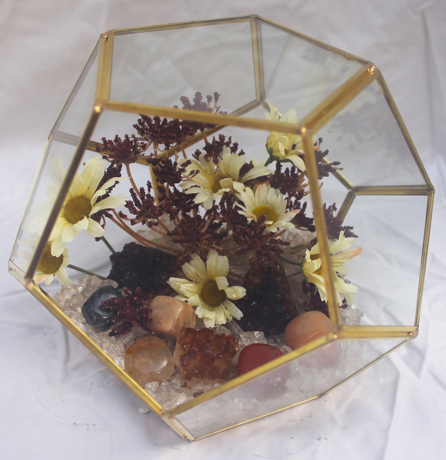 Crystal Geode Terrarium Heat Treated Citrine - Forged Flame