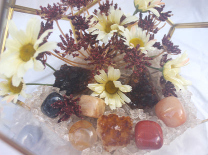 Crystal Geode Terrarium Heat Treated Citrine - Forged Flame