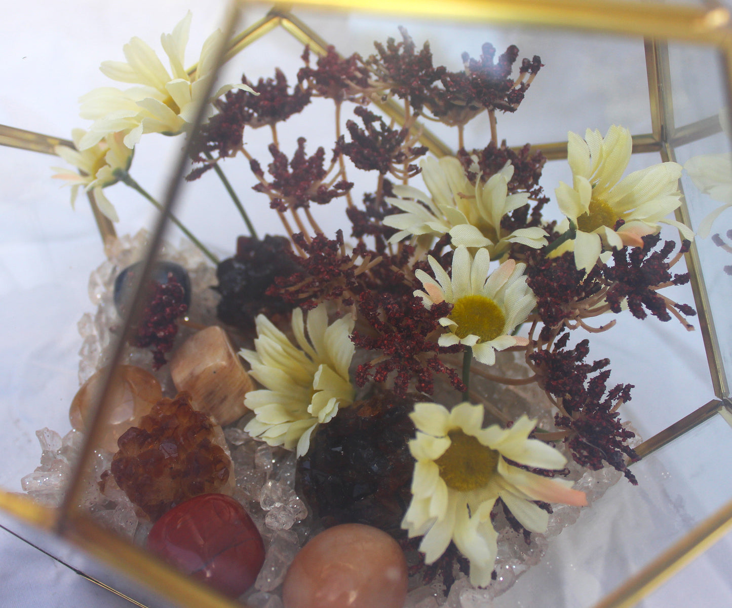 Crystal Geode Terrarium Heat Treated Citrine - Forged Flame